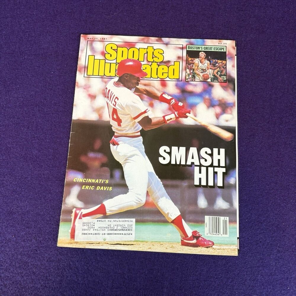 Sports Illustrated May 1987 Cincinnati Reds Eric Davis Smash Hit Magazine Cover